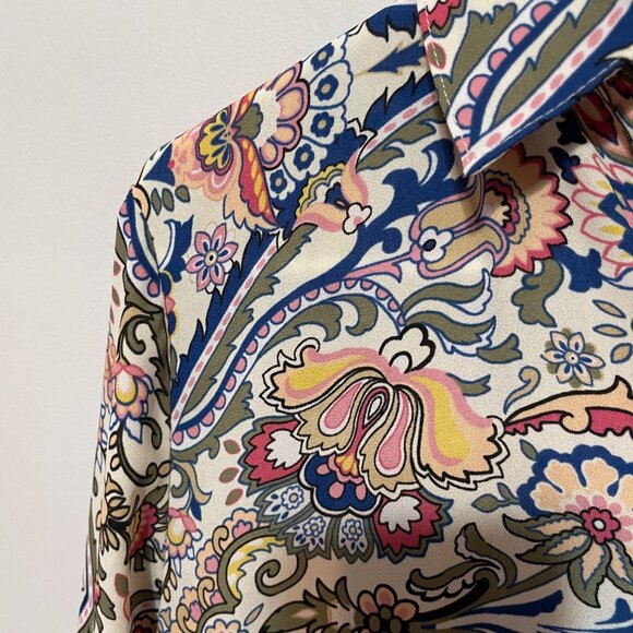 Chico's Floral Paisley Button-Down Dress Size 14P - Picture 7 of 8